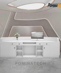 Quầy Lễ Tân Gỗ MDF Với Thiết Kế Mềm Mại, Phù Hợp Với Mọi Văn Phòng