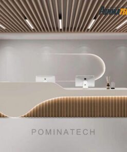 Quầy lễ tân gỗ MDF cao cấp - Thiết kế hiện đại, sang trọng