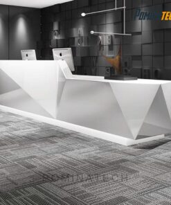 Quầy Lễ Tân Gỗ MDF Cao Cấp - Kiểu Dáng Hiện Đại, Đèn LED Tinh Tế