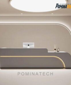 Quầy Lễ Tân Gỗ MDF Cao Cấp, Phong Cách Tối Giản, Sang Trọng