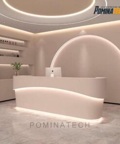 Quầy Lễ Tân Gỗ MDF Cao Cấp, Thiết Kế Sang Trọng và Hiện Đại