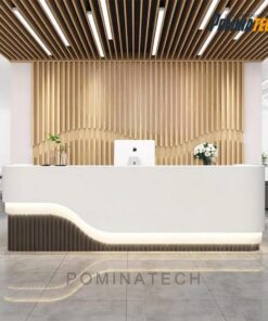 Quầy Lễ Tân Gỗ MDF Cao Cấp, Thiết Kế Hiện Đại và Tinh Tế – Phù Hợp Cho Văn Phòng, Công Ty