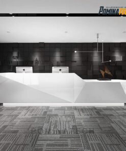 Quầy Lễ Tân Gỗ MDF Cao Cấp - Kiểu Dáng Hiện Đại, Đèn LED Tinh Tế