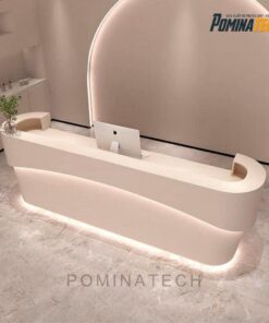 Quầy Lễ Tân Gỗ MDF Cao Cấp, Thiết Kế Sang Trọng và Hiện Đại