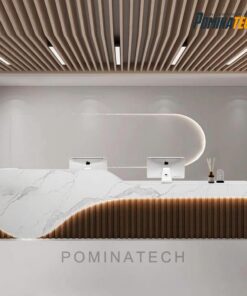 Quầy lễ tân gỗ MDF cao cấp - Thiết kế hiện đại, sang trọng