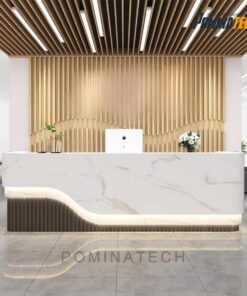 Quầy Lễ Tân Gỗ MDF Cao Cấp, Thiết Kế Hiện Đại và Tinh Tế – Phù Hợp Cho Văn Phòng, Công Ty