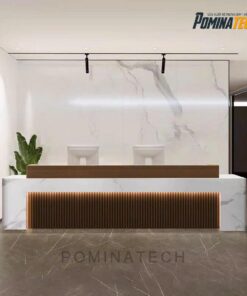 Quầy Lễ Tân Gỗ MDF Cao Cấp, Thiết Kế Hiện Đại – Màu Sắc Tùy Chọn