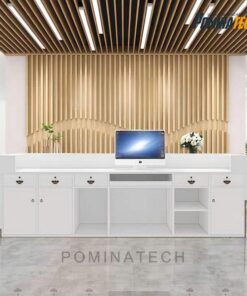 Quầy Lễ Tân Gỗ MDF Cao Cấp, Thiết Kế Hiện Đại và Tinh Tế – Phù Hợp Cho Văn Phòng, Công Ty