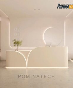 Quầy Lễ Tân Gỗ MDF Độc Đáo, Thiết Kế Mới Lạ, Phù Hợp Cho Văn Phòng Hiện Đại