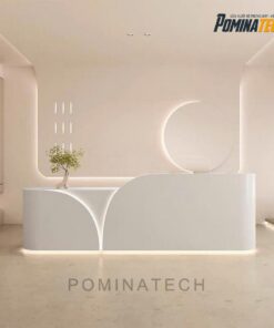 Quầy Lễ Tân Gỗ MDF Độc Đáo, Thiết Kế Mới Lạ, Phù Hợp Cho Văn Phòng Hiện Đại