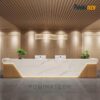 Quầy Lễ Tân Gỗ MDF Hiện Đại - Thiết Kế Đèn LED Tinh Tế, Sang Trọng, Bền Đẹp