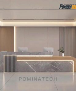 Quầy Lễ Tân Gỗ MDF Thiết Kế Hiện Đại – Đường Nét Tối Giản, Sang Trọng