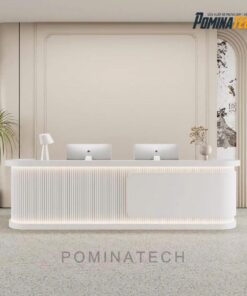 Quầy Lễ Tân Gỗ MDF Thiết Kế Tinh Tế, Phong Cách Hiện Đại