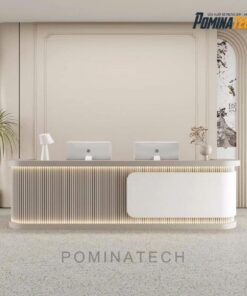 Quầy Lễ Tân Gỗ MDF Thiết Kế Tinh Tế, Phong Cách Hiện Đại
