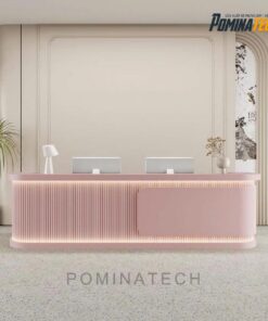 Quầy Lễ Tân Gỗ MDF Thiết Kế Tinh Tế, Phong Cách Hiện Đại