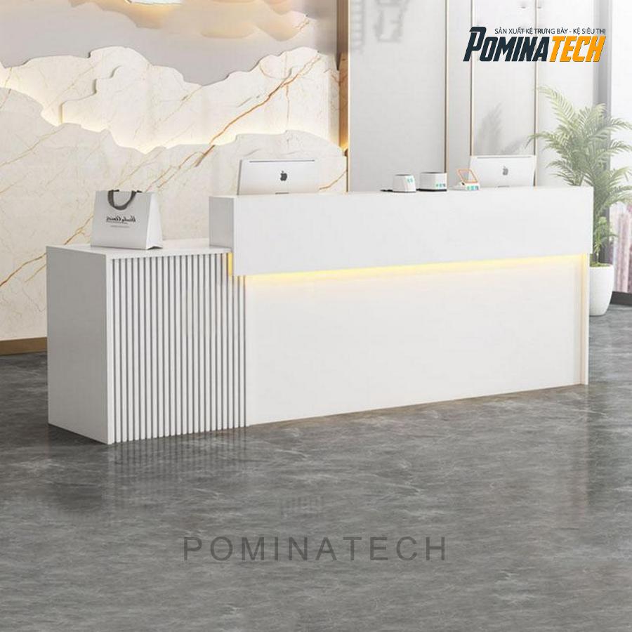quay le tan hien dai Quầy Lễ Tân Hiện Đại - Thiết Kế Tối Giản, Phù Hợp Với Không Gian Công Sở
