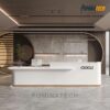 Quầy Lễ Tân Hiện Đại Tối Giản Với Thiết Kế Uốn Cong Và Ánh Sáng LED Tinh Tế
