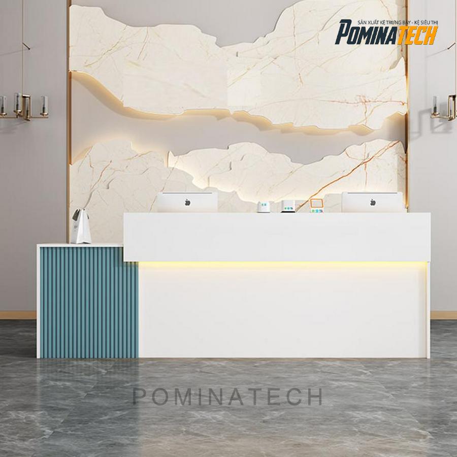 quay le tan hien dai Quầy Lễ Tân Hiện Đại - Thiết Kế Tối Giản, Phù Hợp Với Không Gian Công Sở