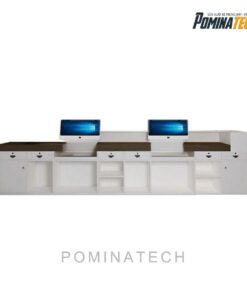 Quầy Lễ Tân Sang Trọng Với Đèn LED Tạo Nét Độc Đáo Cho Không Gian