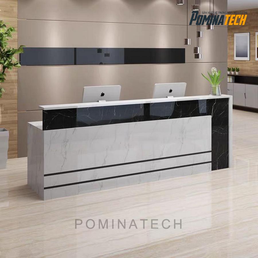 quay le tan sang trong Quầy Lễ Tân Sang Trọng - Thiết Kế Đơn Giản, Phù Hợp Văn Phòng Hiện Đại