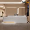 Quầy Lễ Tân Sang Trọng Với Ánh Sáng LED Tích Hợp
