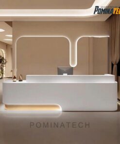 Quầy Lễ Tân Sang Trọng Với Ánh Sáng LED Tích Hợp