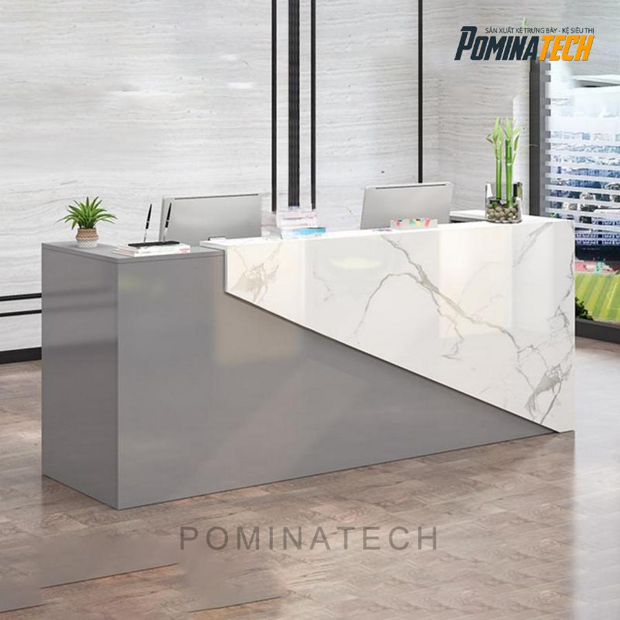 quay le tan tinh te thiet ke chac chan Quầy Lễ Tân Tinh Tế, Thiết Kế Chắc Chắn, Đem Lại Ấn Tượng Mạnh Mẽ