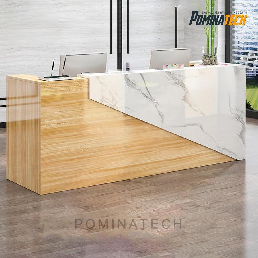 quay le tan tinh te thiet ke chac chan Quầy Lễ Tân Tinh Tế, Thiết Kế Chắc Chắn, Đem Lại Ấn Tượng Mạnh Mẽ