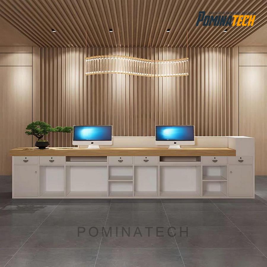 quay le tan van phong go mdf sang trong hien dai Quầy Lễ Tân Văn Phòng Gỗ MDF Sang Trọng, Hiện Đại – Thiết Kế Tinh Tế, Độ Bền Cao