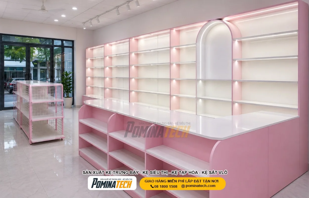 Quầy Thu Ngân Chữ L Đẹp – Tối Ưu Không Gian Cửa Hàng
