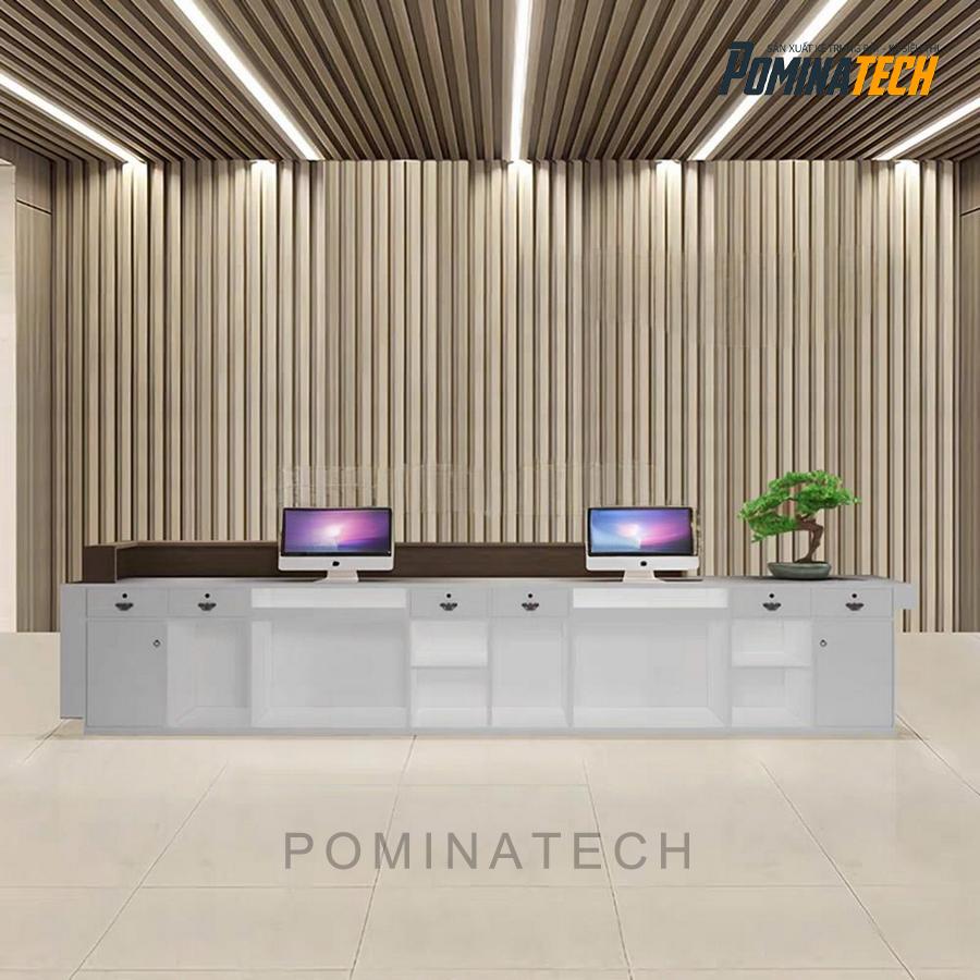 quay tiep tan go mdf cao cap cho van phong Quầy Tiếp Tân Gỗ MDF Cao Cấp Cho Văn Phòng – Thiết Kế Đẹp, Tinh Tế, Hiện Đại