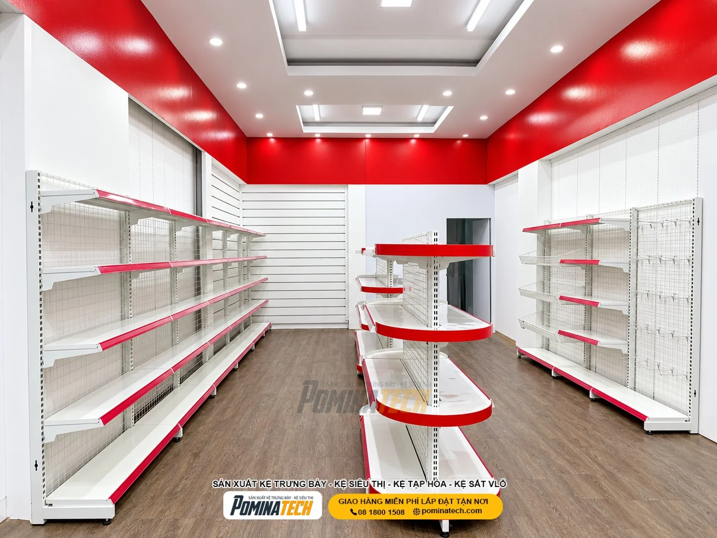 Sắp xếp lại các dãy kệ siêu thị tạo lối đi thông thoáng cho khách hàng