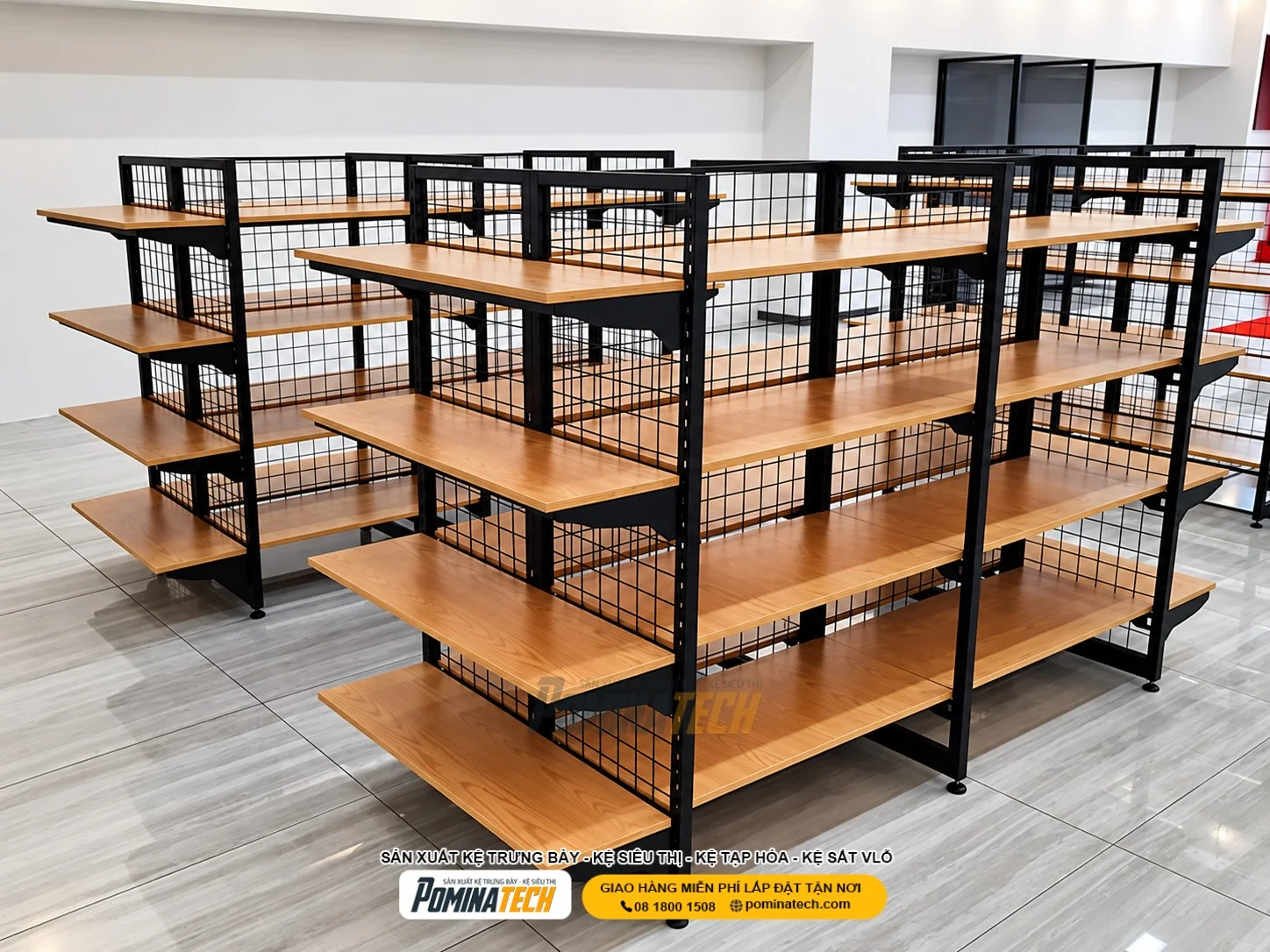So sánh các màu viền kệ siêu thị phổ biến giúp không gian trưng bày đẹp mắt