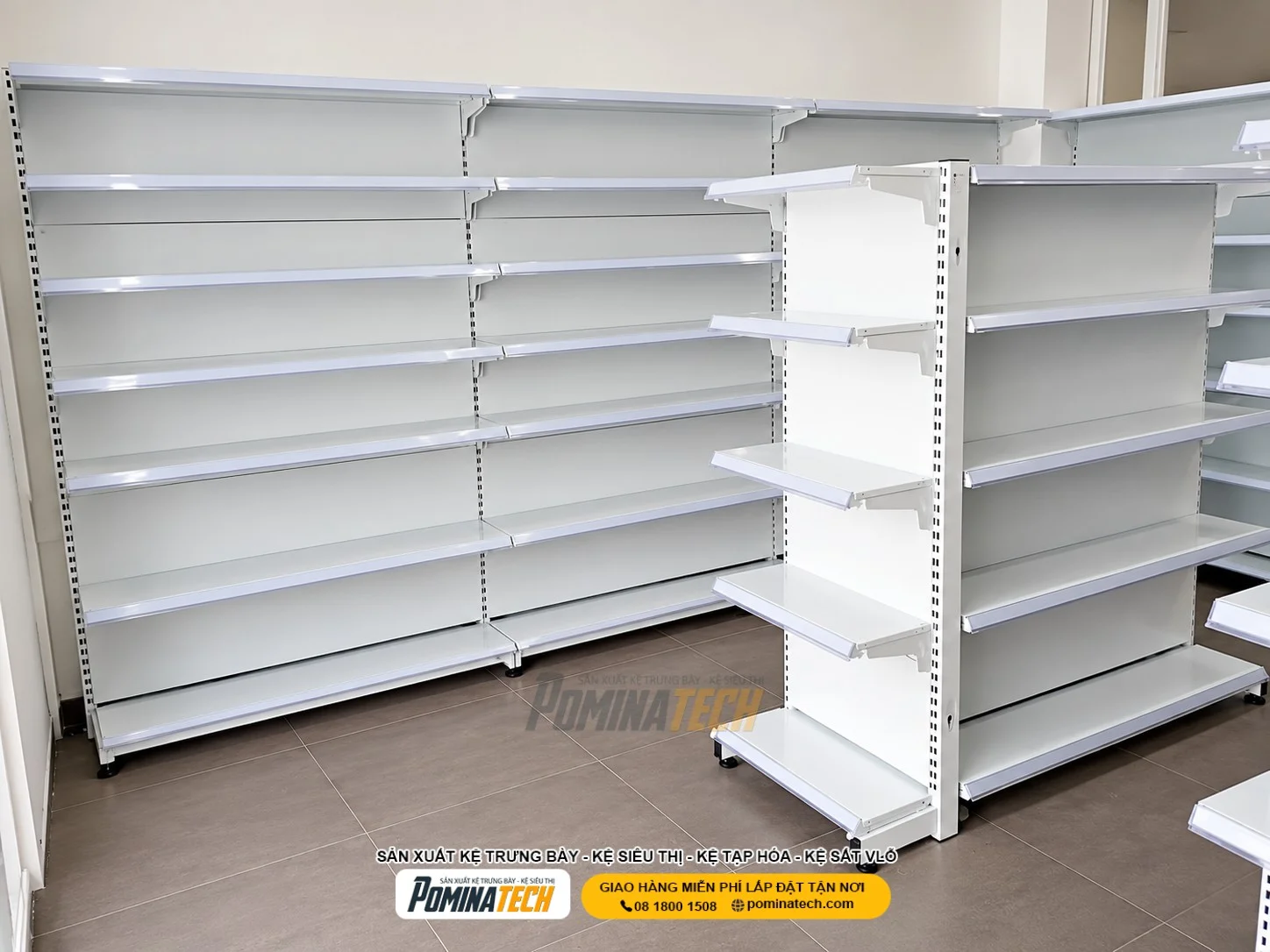 So sánh kệ siêu thị đơn và kệ đôi về cấu tạo và công năng sử dụng