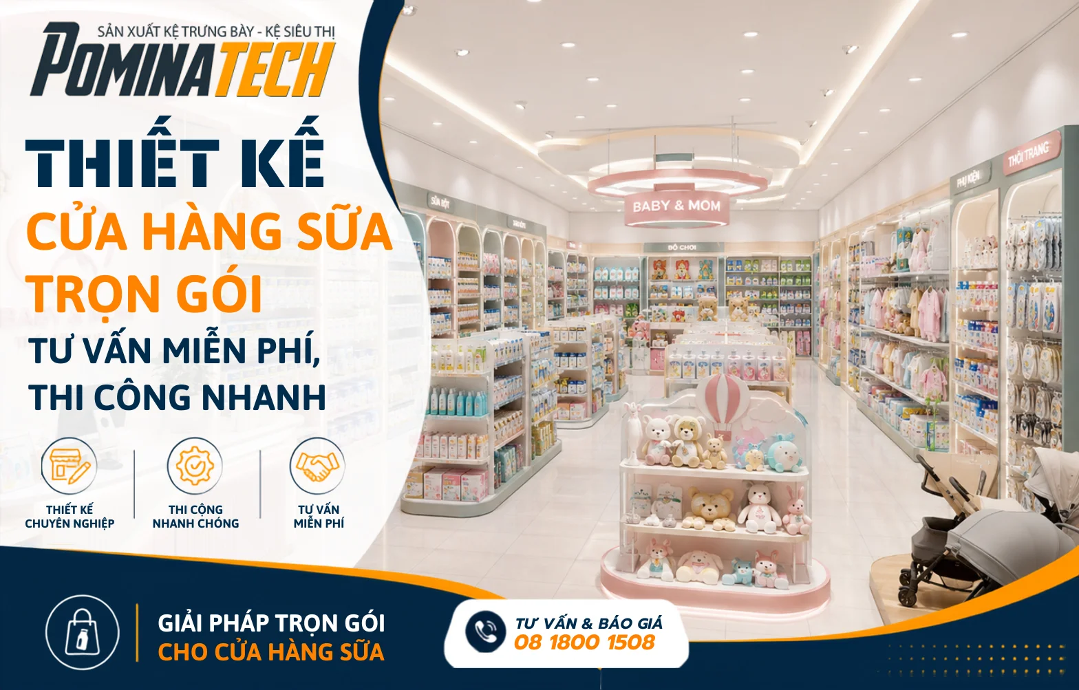 Thiết Kế Cửa Hàng Sữa Chuyên Nghiệp – Tư Vấn Miễn Phí, Thi Công Nhanh Chóng
