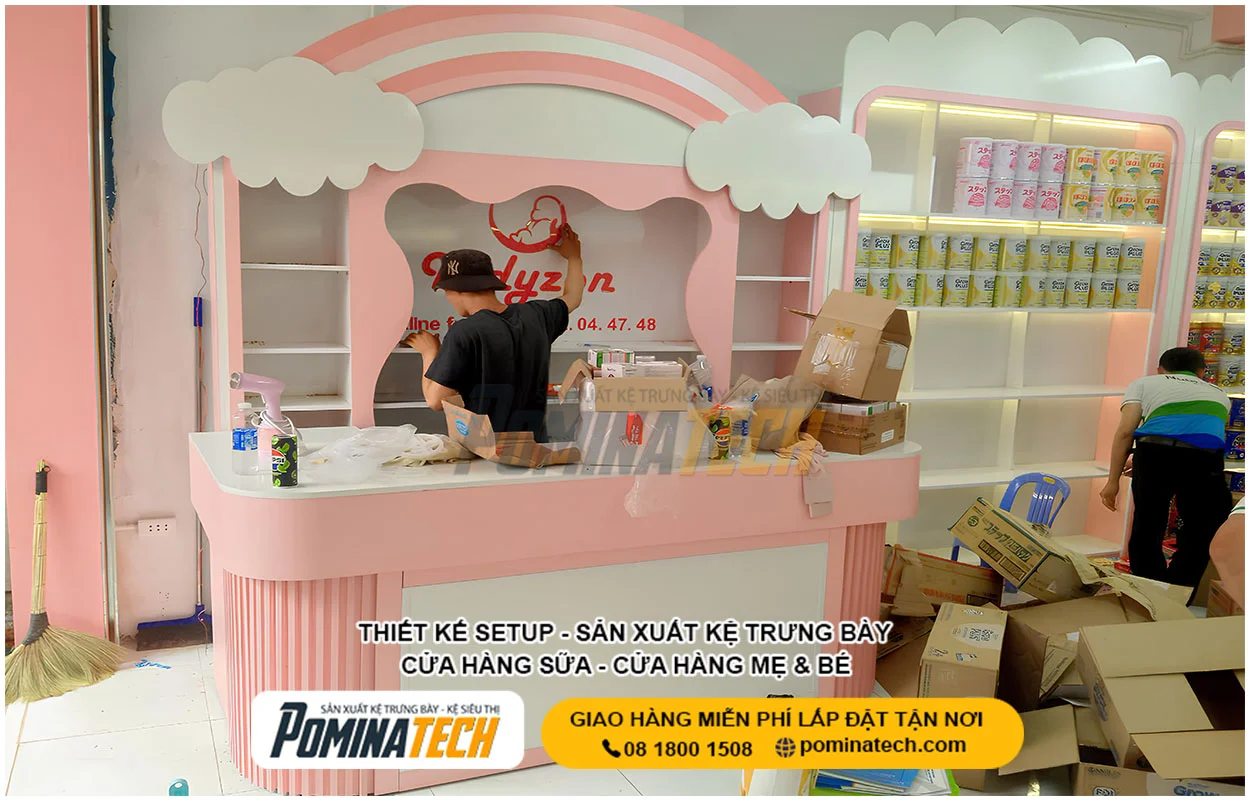 Thiết Kế Cửa Hàng Sữa Hiện Đại, Tối Ưu Không Gian Trưng Bày