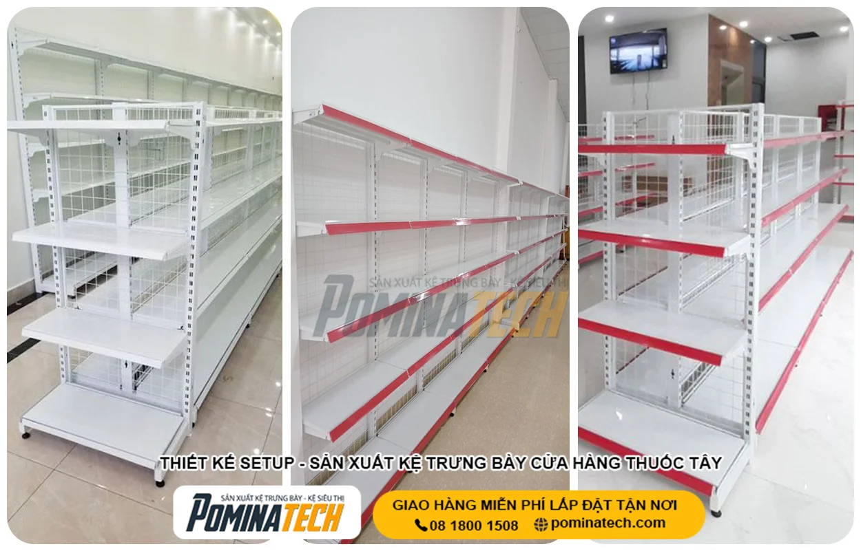 Thiết Kế Cửa Hàng Thuốc Tây Trọn Gói Với Hệ Thống Kệ Trưng Bày Chuyên Nghiệp