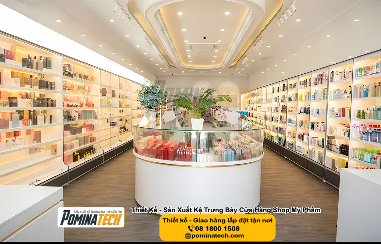 Thiết kế Decor Shop Mỹ Phẩm Tại Chợ Mới An Giang