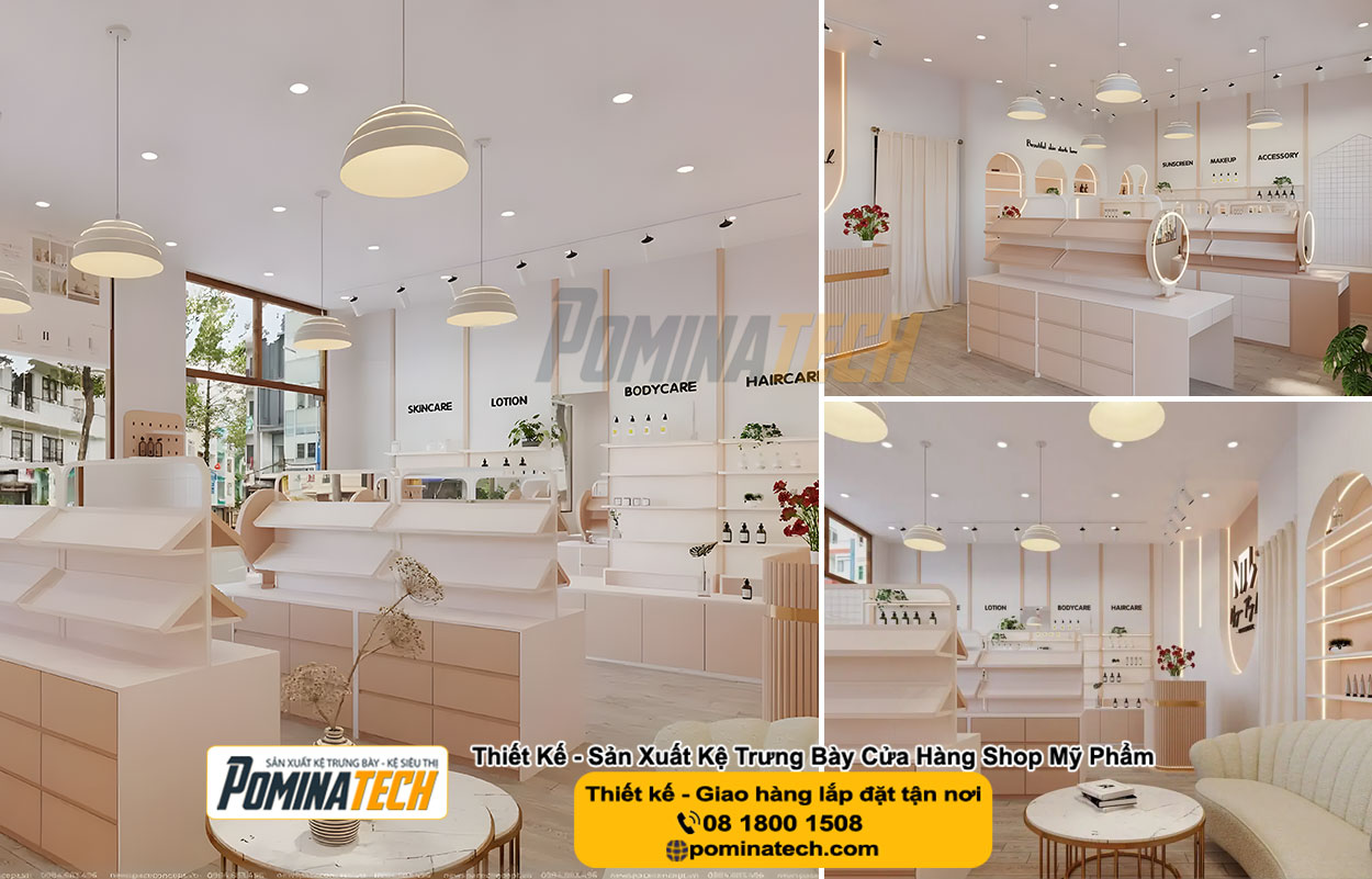 Thiết kế Decor Shop Mỹ Phẩm Tại Đông Hưng An Giang