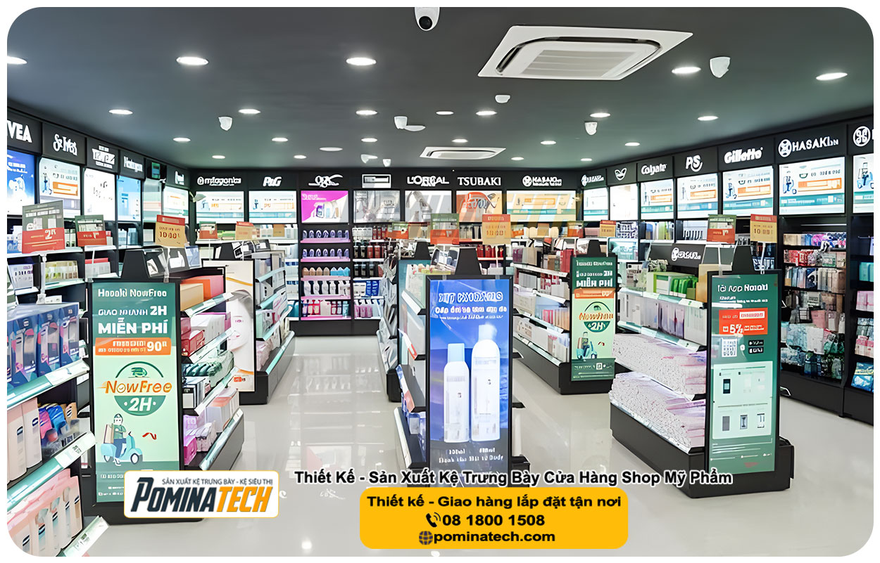 Thiết kế Decor Shop Mỹ Phẩm Tại Nhơn Ái Tp. Cần Thơ