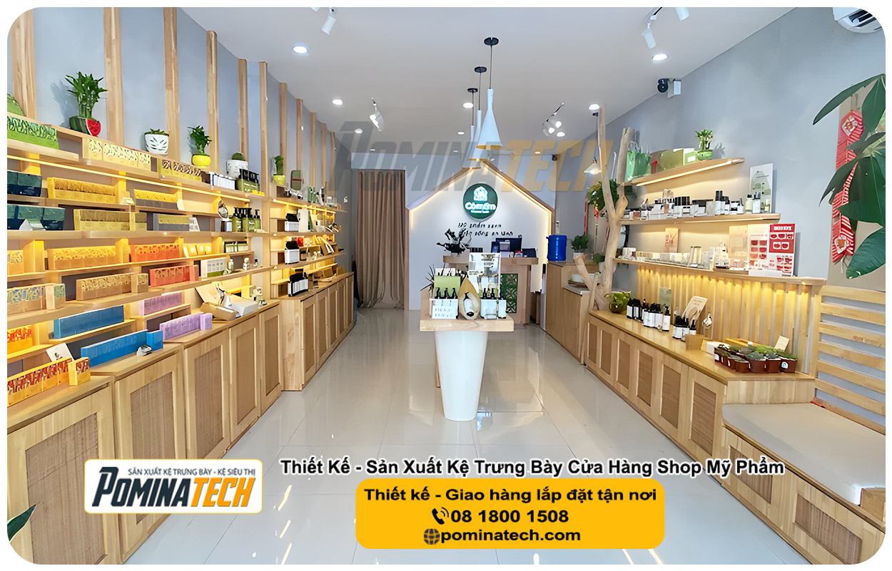 Thiết kế Decor Shop Mỹ Phẩm Tại Óc Eo An Giang