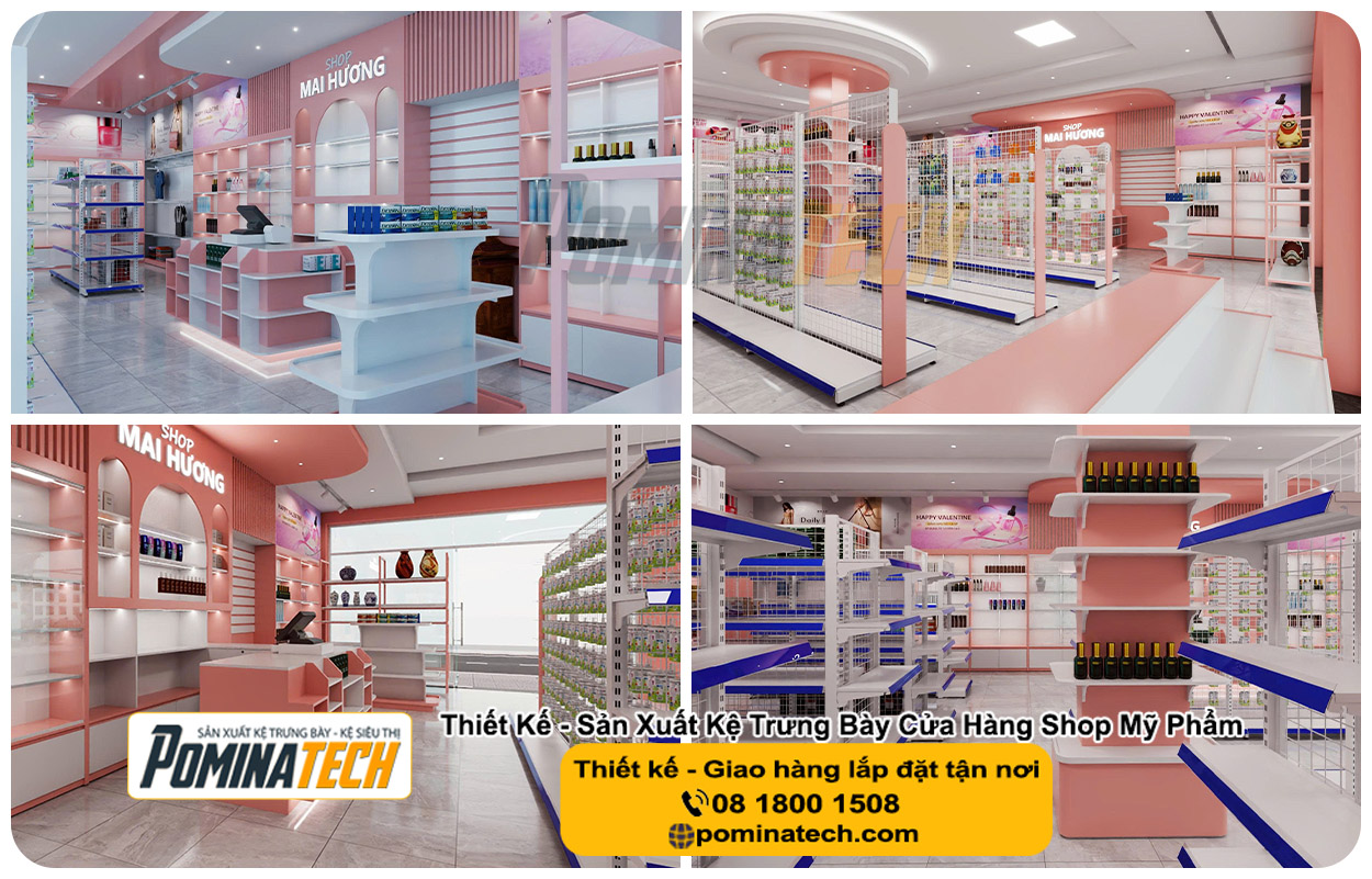 Thiết kế Decor Shop Mỹ Phẩm Tại P. Mỹ Xuyên Tp. Cần Thơ