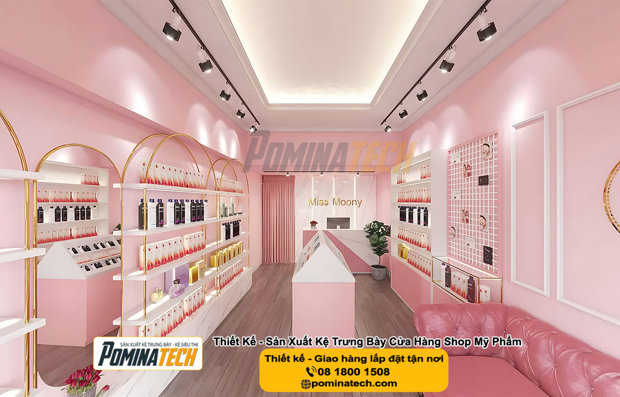 Thiết kế Decor Shop Mỹ Phẩm Tại P. Ngã Bảy Tp. Cần Thơ