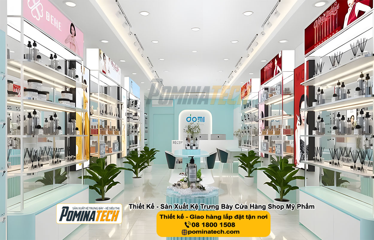 Thiết kế Decor Shop Mỹ Phẩm Tại P. Ngã Bảy Tp. Cần Thơ