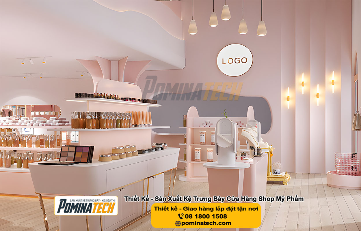 Thiết kế Decor Shop Mỹ Phẩm Tại P. Tân Châu An Giang