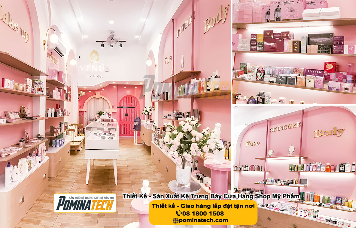 Thiết kế Decor Shop Mỹ Phẩm Tại P. Tân Châu An Giang