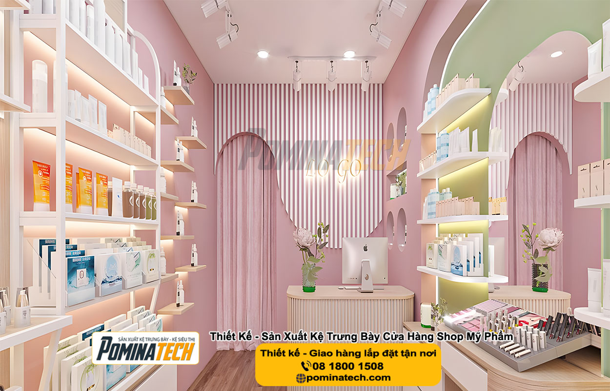 Thiết kế Decor Shop Mỹ Phẩm Tại Phú Hòa An Giang