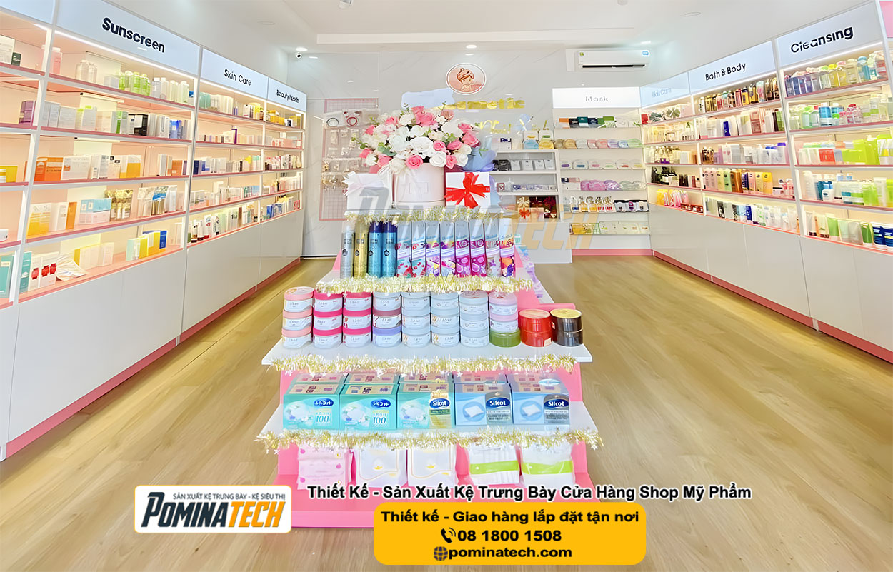 Thiết kế Decor Shop Mỹ Phẩm Tại Sơn Hải An Giang