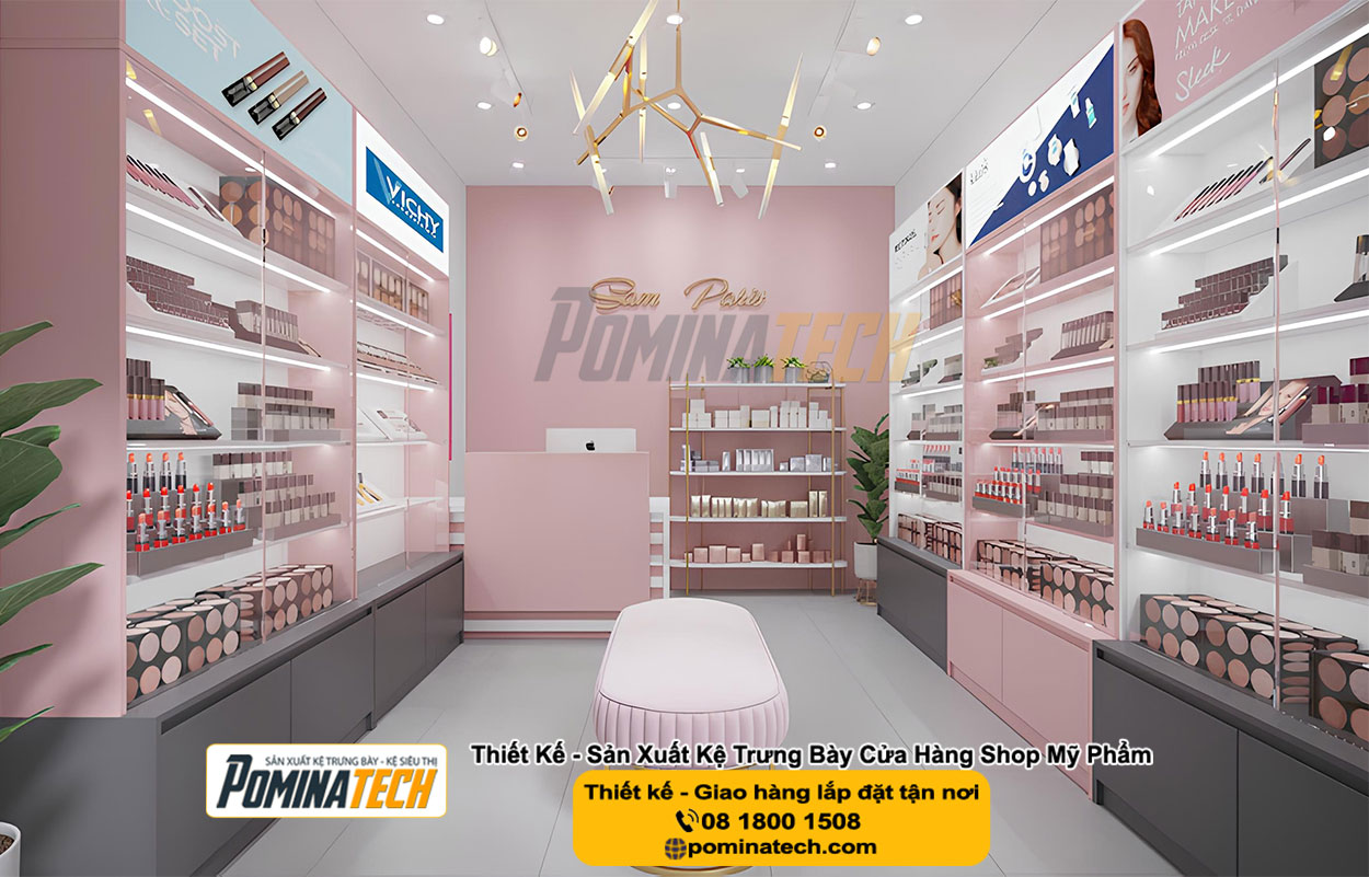 Thiết kế Decor Shop Mỹ Phẩm Tại Tân Thạnh An Giang