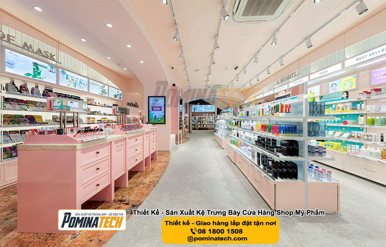 Thiết kế Decor Shop Mỹ Phẩm Tại Thạnh Lộc An Giang